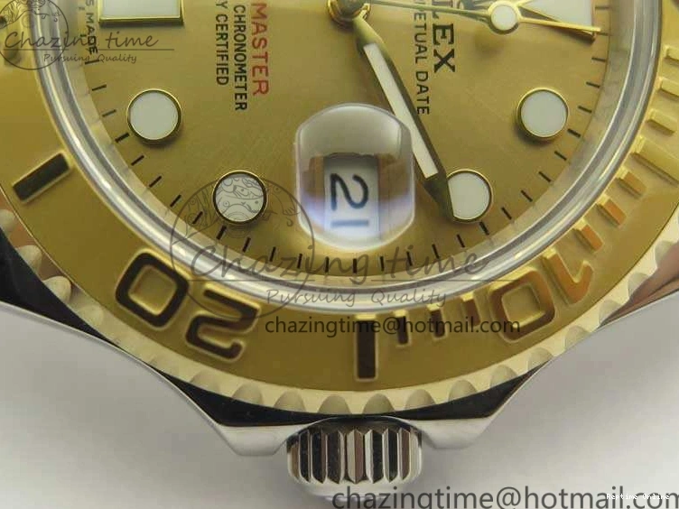 0114 Popular Yacht-Master 116655 3AF Best Edition YG Wrapped Gold Dial On SS YG Bracelet A 3454